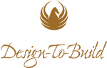 Pegasus Design to Build Logo with White and Gold Text