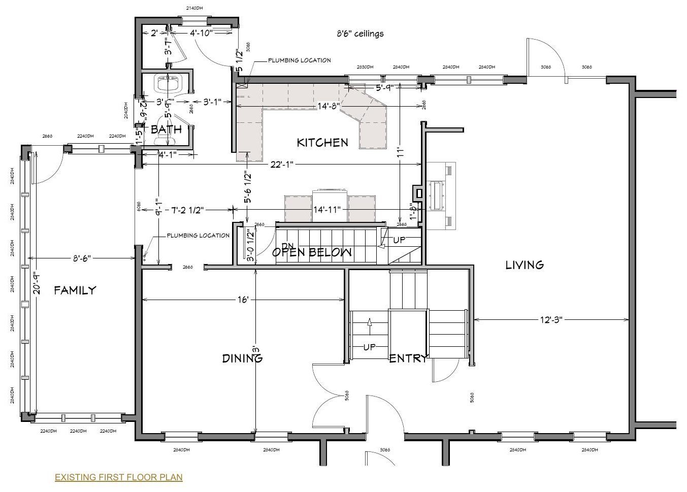 Existing floor plan