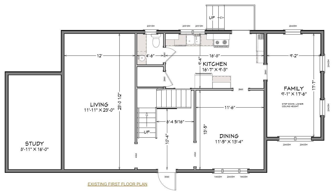 Existing floor plan