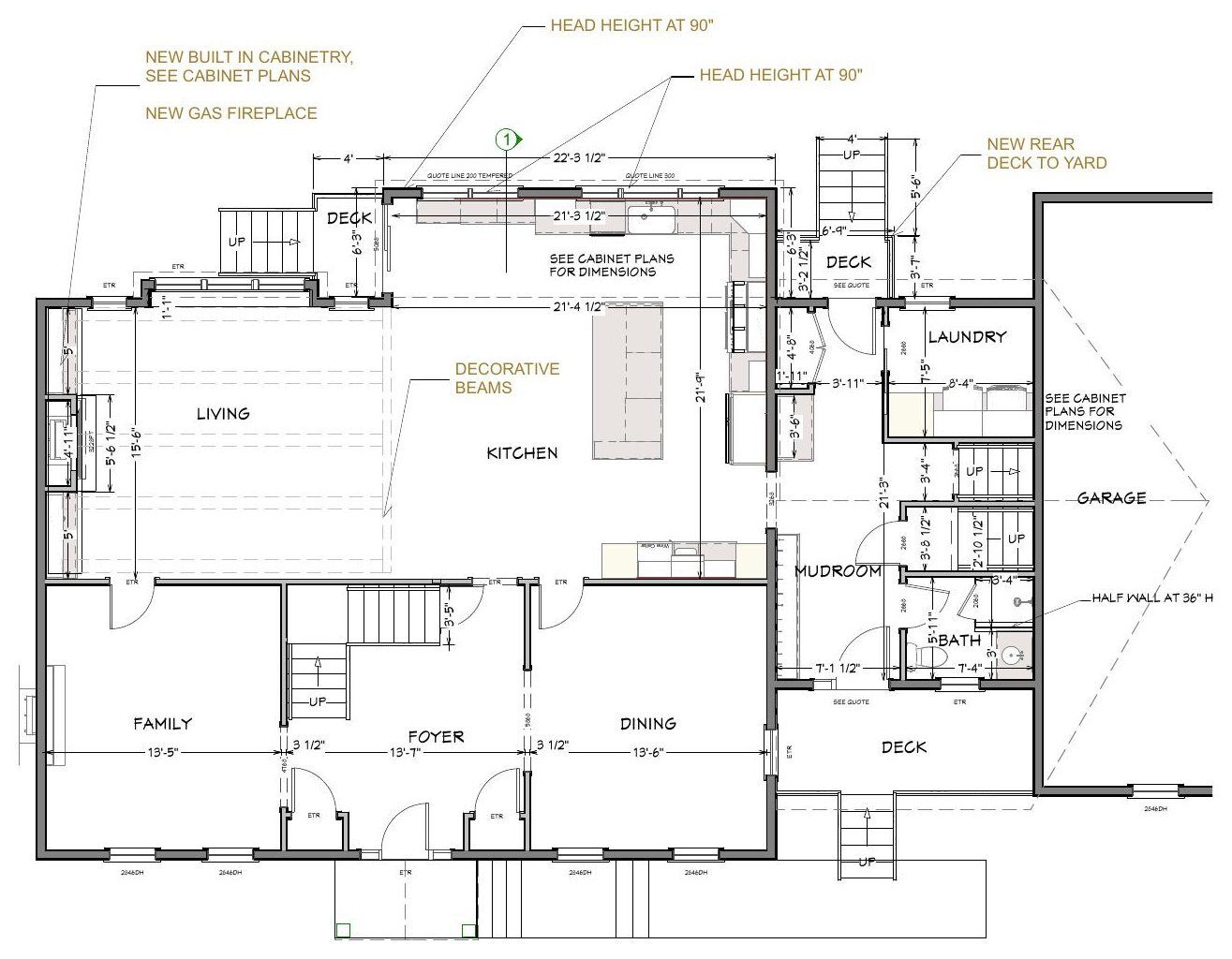 New first-floor plan