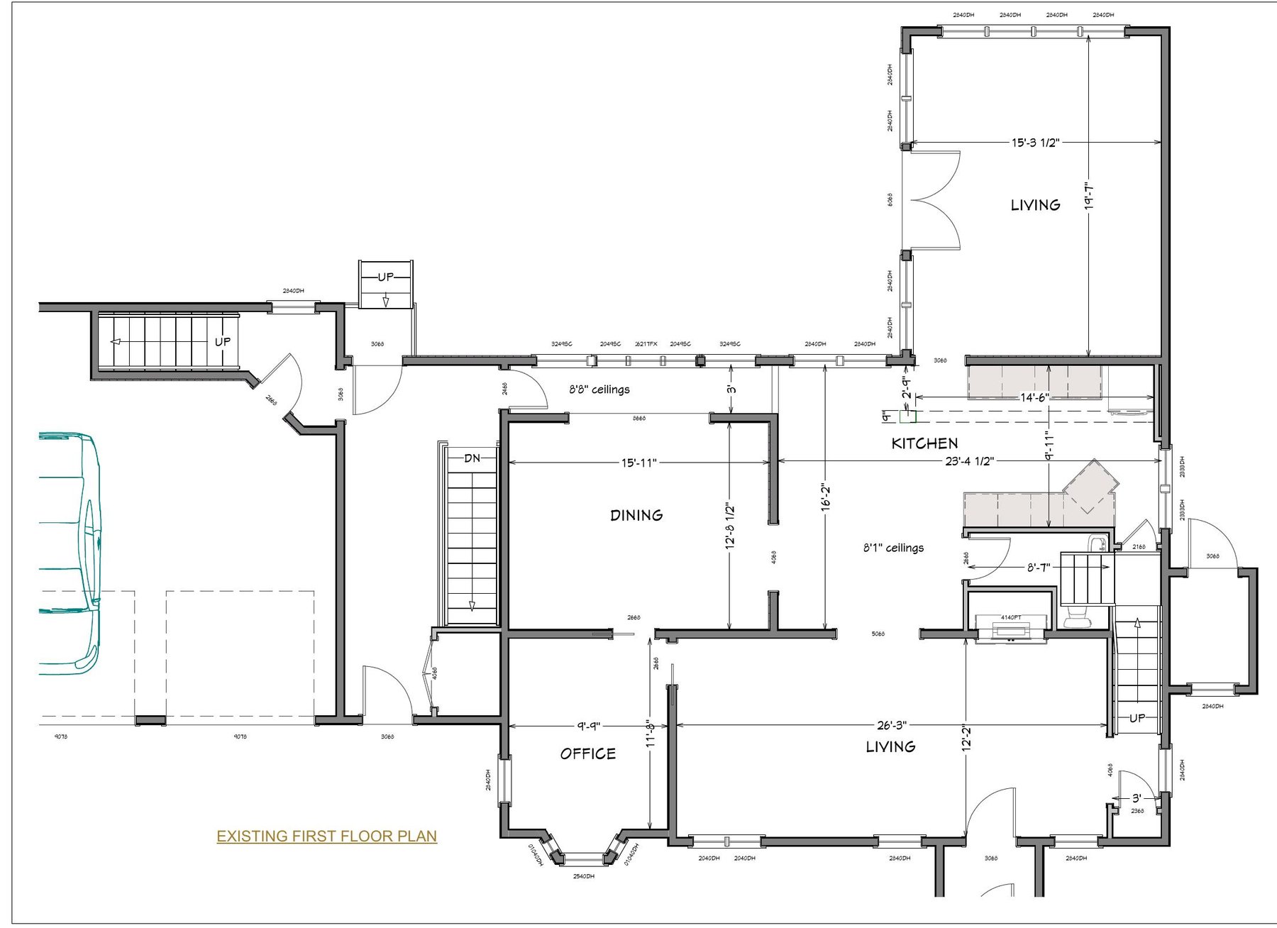 Existing floor plan