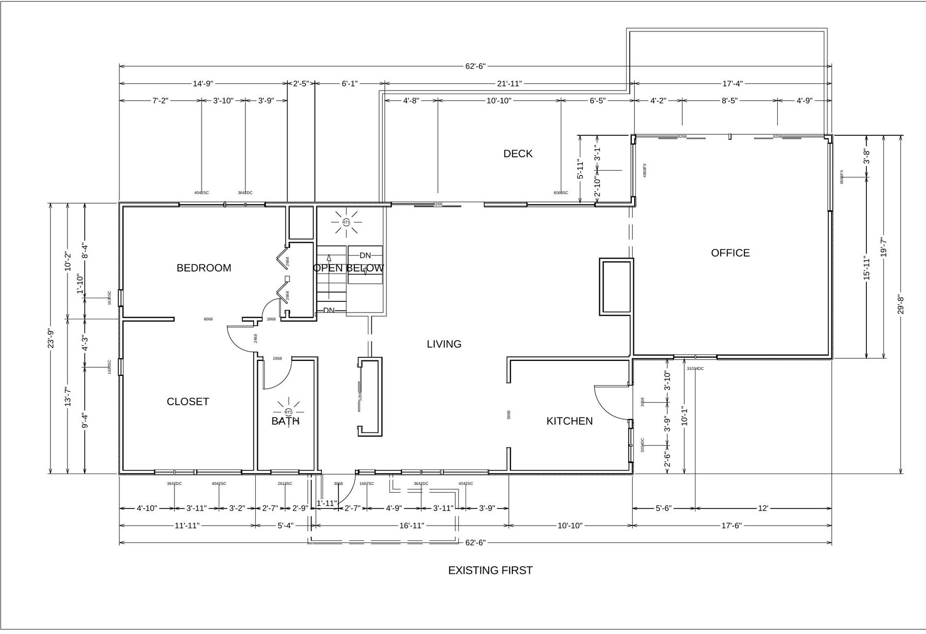 Existing floor plan