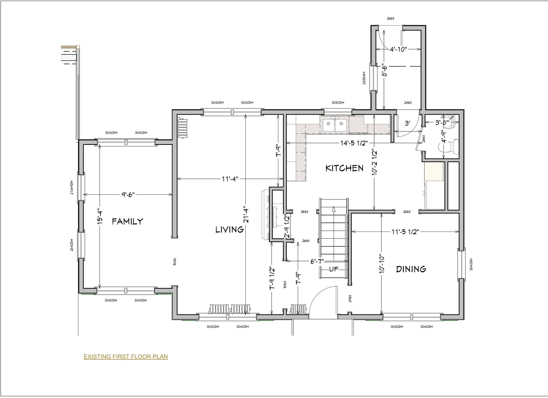 Existing floor plan