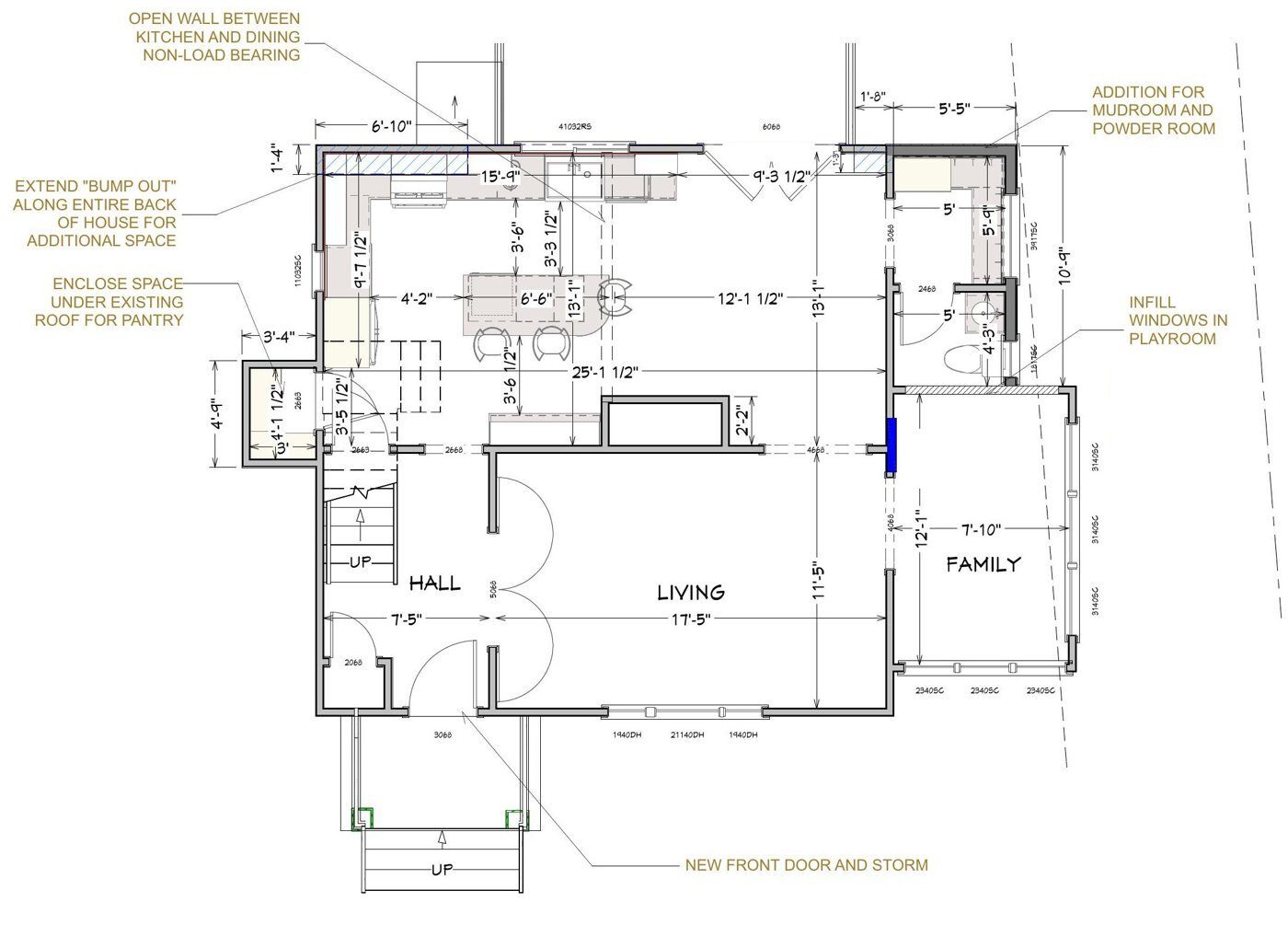 New first-floor plan