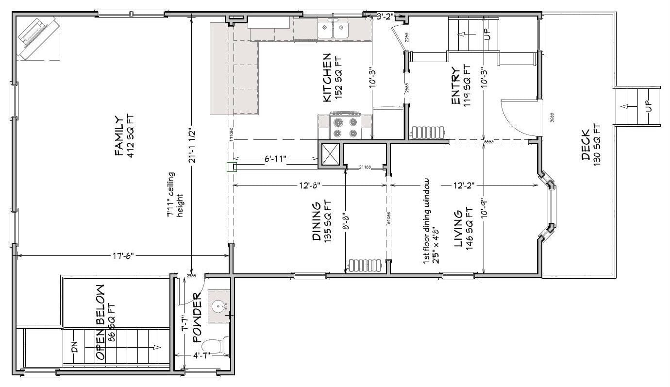 Existing first-floor plan