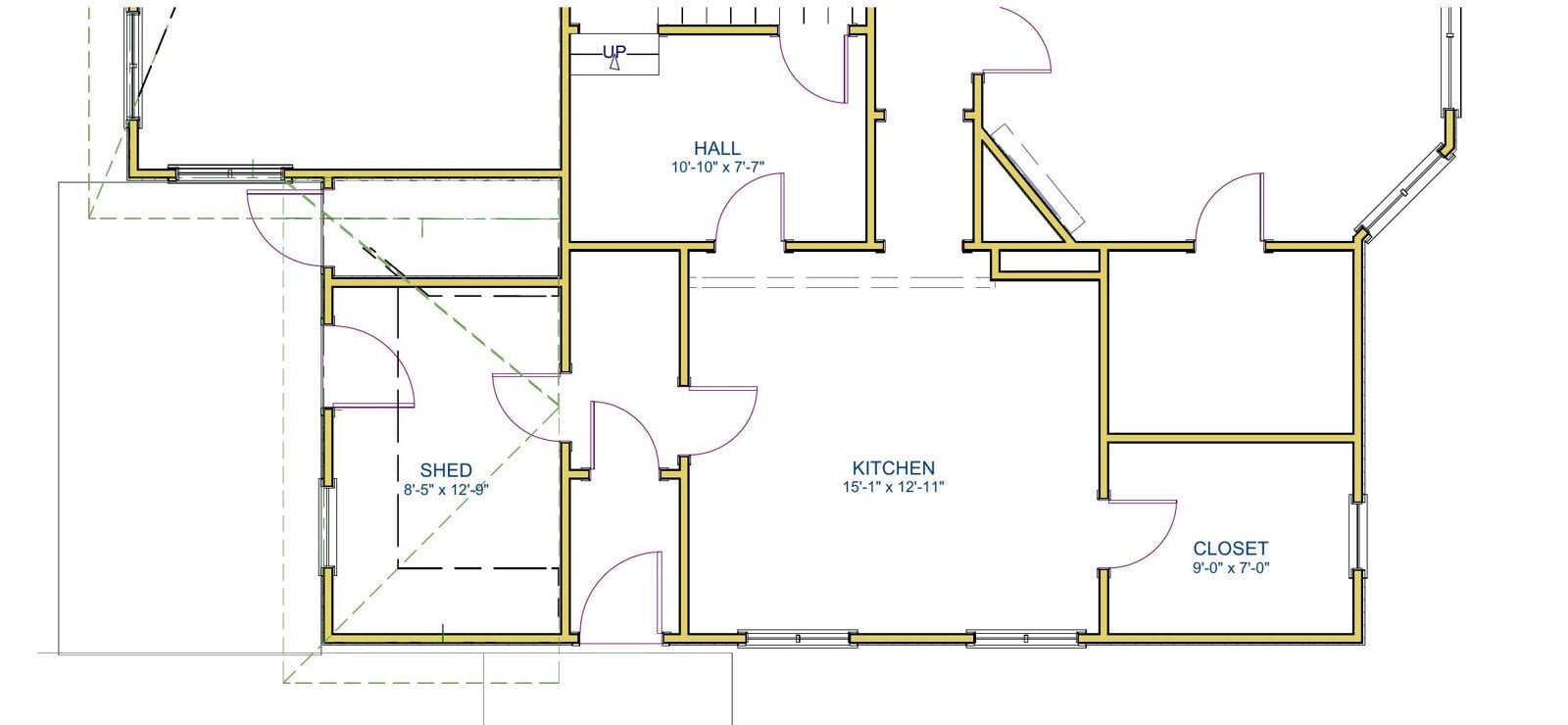 Existing first floor plan